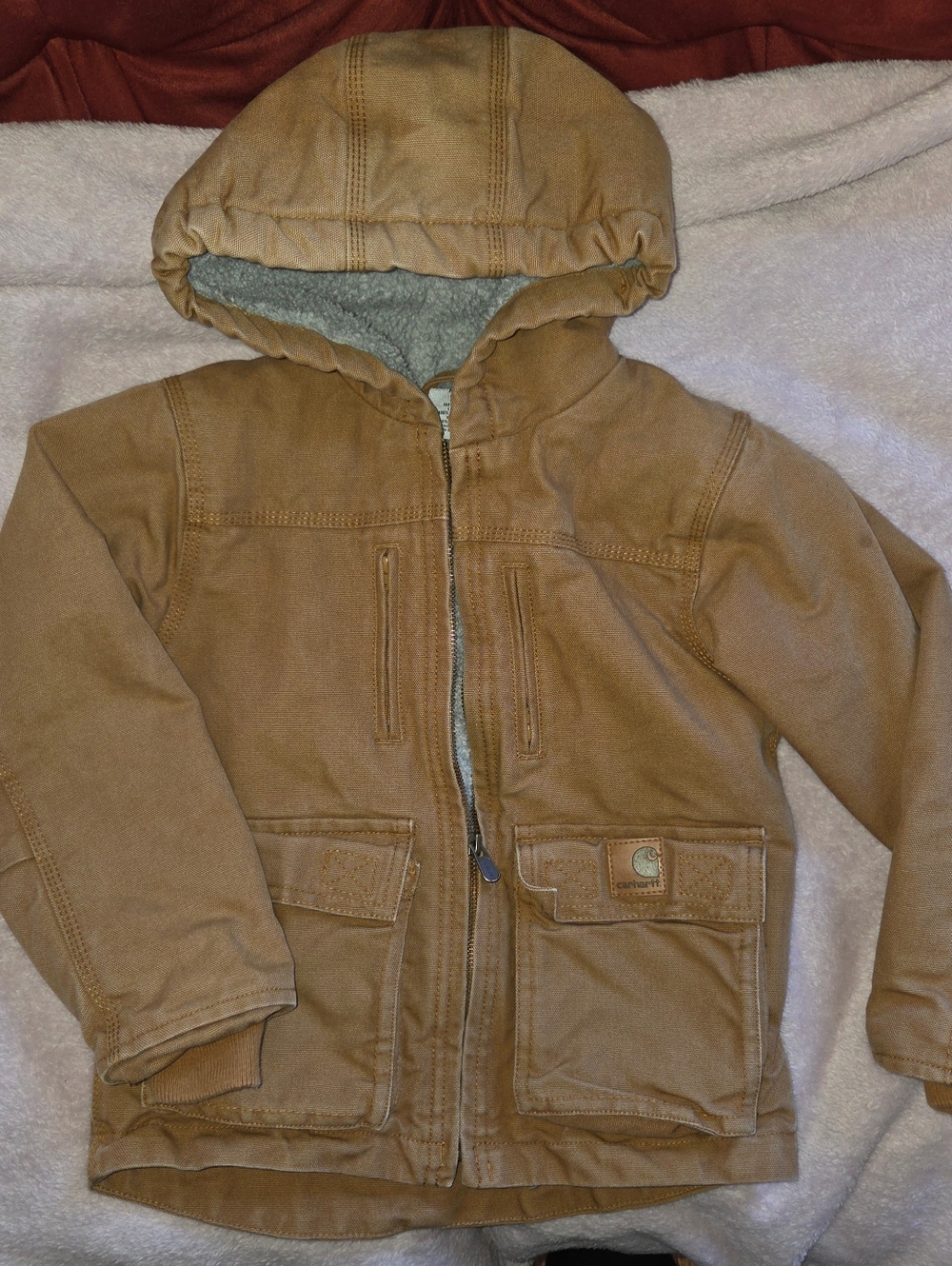 Kids Carhartt Sherpa Duck Canvas Jacket